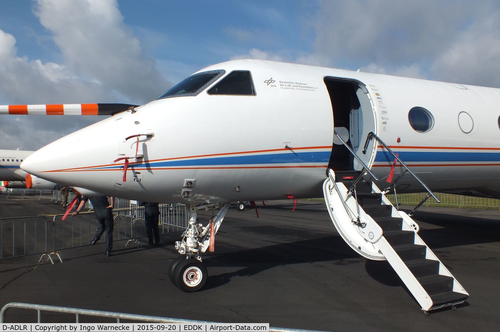 D-ADLR, 2006 Gulfstream Aerospace GV-SP (G550) C/N 5093, Gulfstream Aerospace V-SP G55O HALO research aircraft of DLR at the DLR 2015 air and space day on the side of Cologne airport