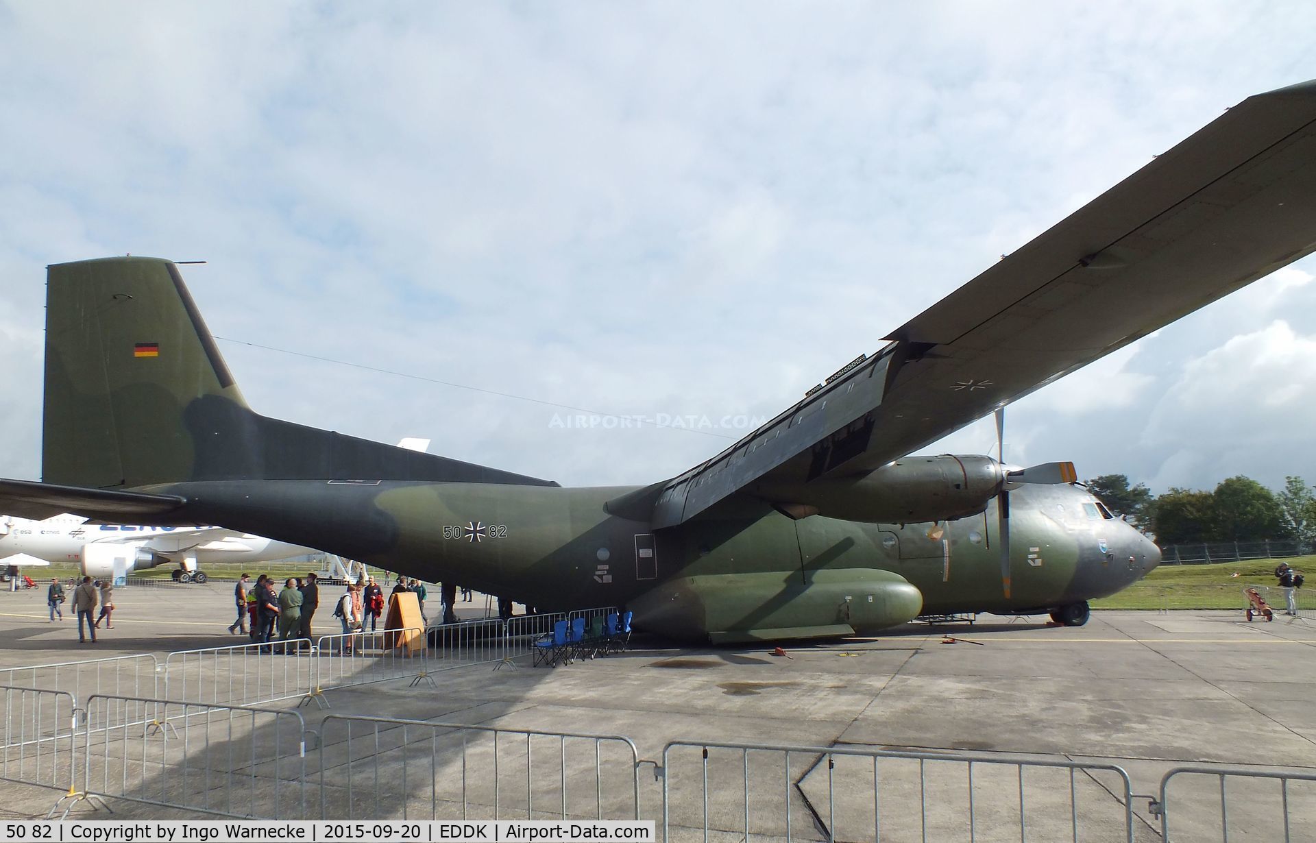 50 82, Transall C-160D C/N D119, Transall C-160D of the Luftwaffe (German Air Force) at the DLR 2015 air and space day on the side of Cologne airport