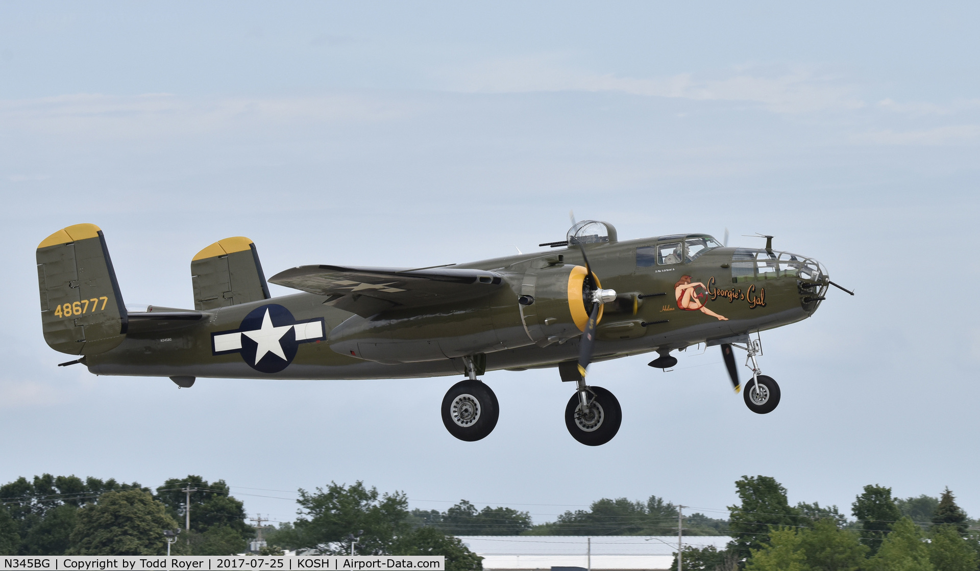 N345BG, 1944 North American TB-25N Mitchell C/N 108-47531, Airventure 2017