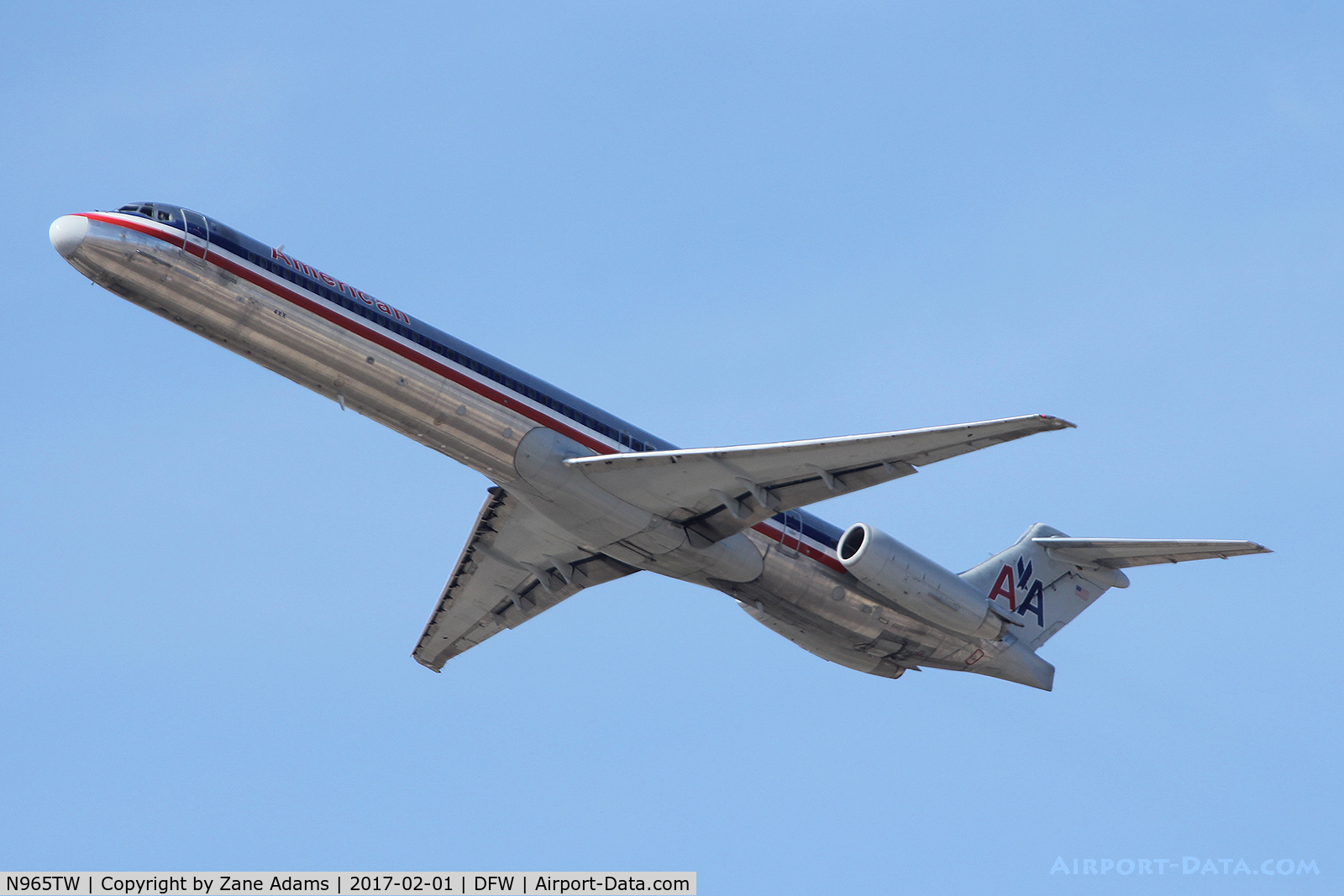N965TW, 1999 McDonnell Douglas MD-83 (DC-9-83) C/N 53615, Departing DFW Airport