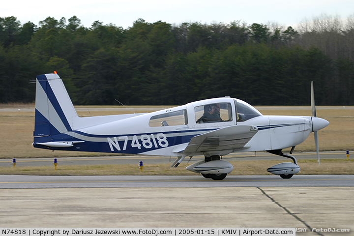 N74818, 1976 Grumman American AA-5B Tiger C/N AA5B0364, American Aviation AA-5B Tiger  C/N AA5B0364, N74818