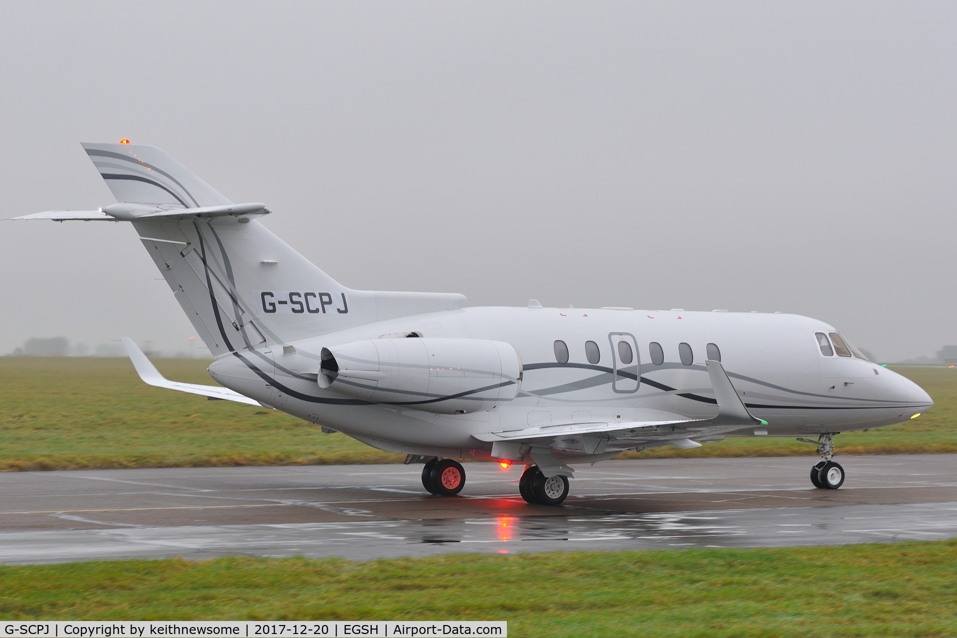 G-SCPJ, 2009 Hawker Beechcraft 900XP C/N HA-0140, Recent addition to SaxonAir fleet leaving Norwich for Luton.