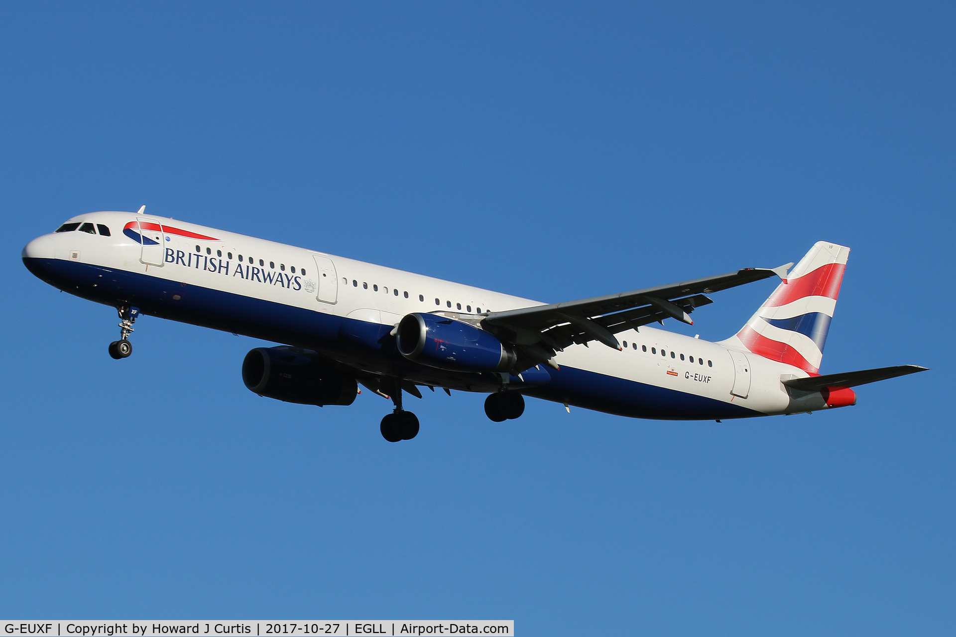 G-EUXF, 2004 Airbus A321-231 C/N 2324, On approach.