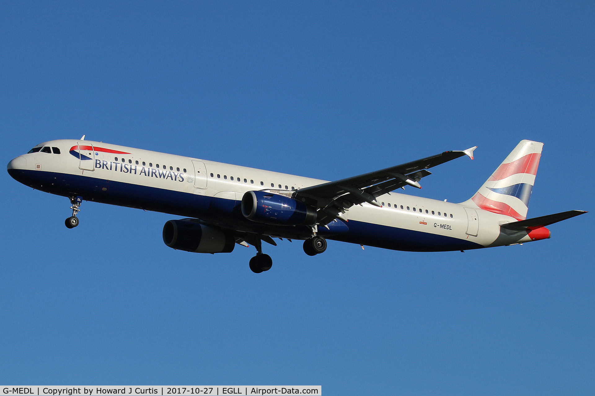G-MEDL, 2006 Airbus A321-231 C/N 2653, On approach.