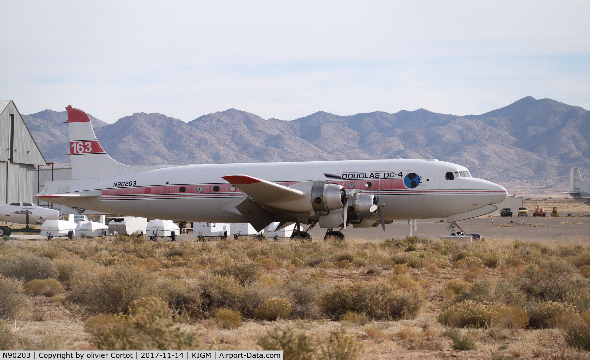 N90203, 1945 Douglas C-54G Skymaster C/N 35934, Kingman airport