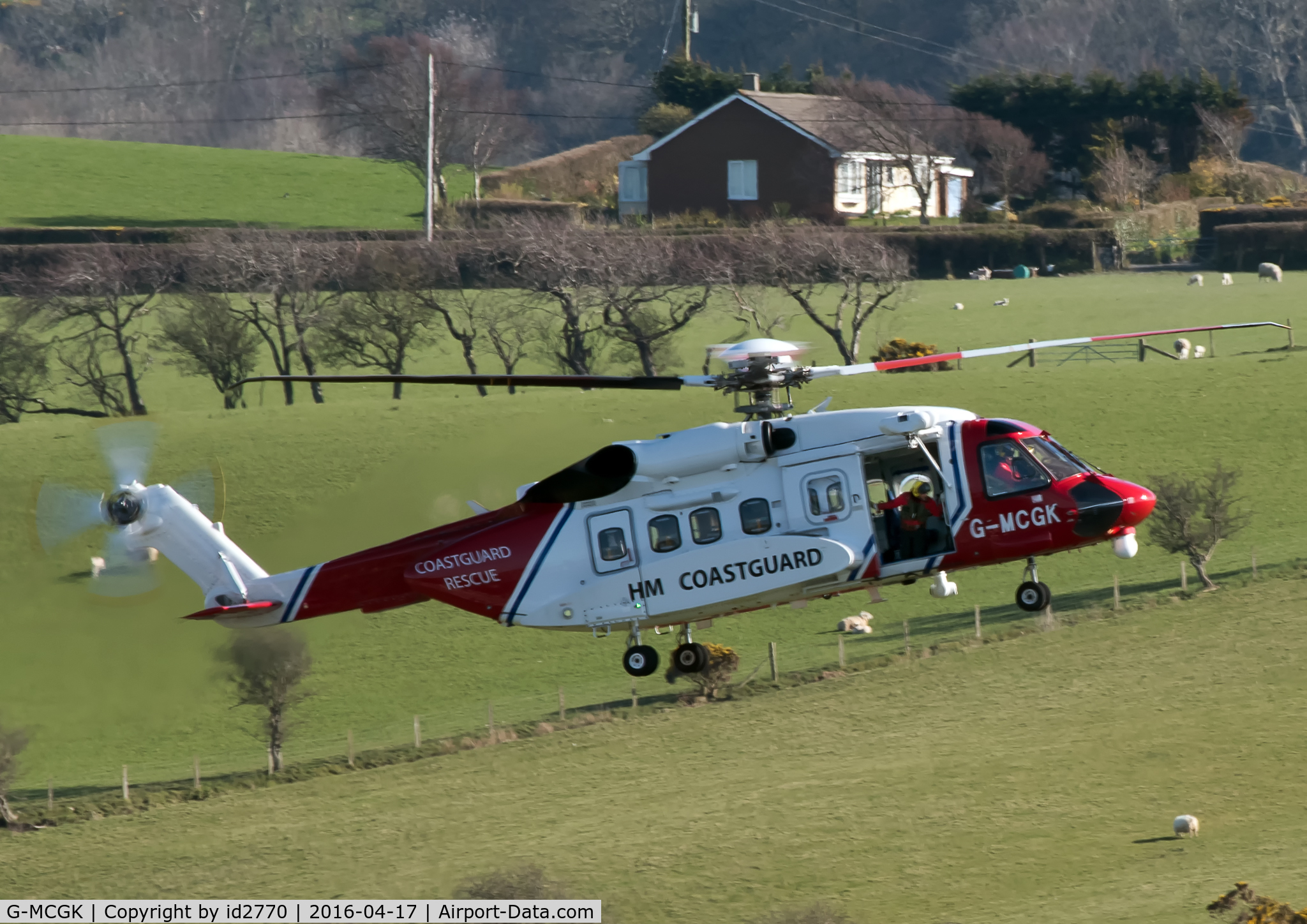 G-MCGK, 2014 Sikorsky S-92A C/N 920251, Taken in Aberystwyth area