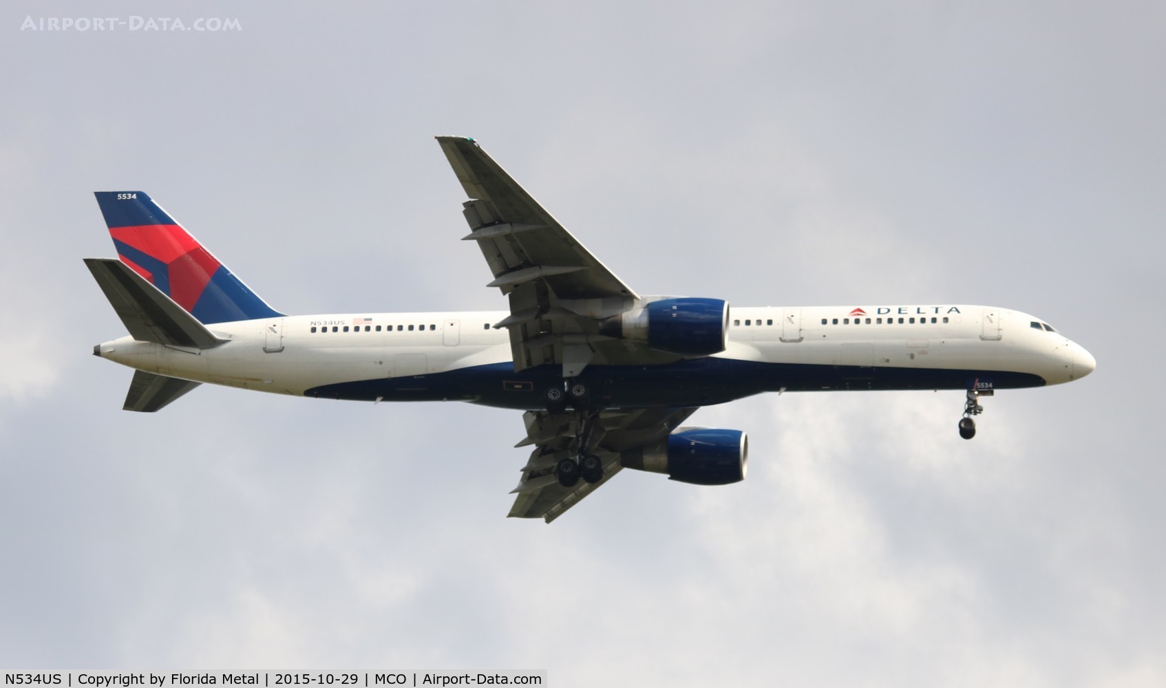 N534US, 1988 Boeing 757-251 C/N 24265, Delta