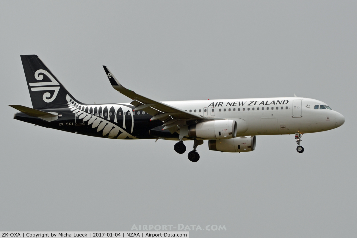 ZK-OXA, 2013 Airbus A320-232 C/N 5269, At Auckland