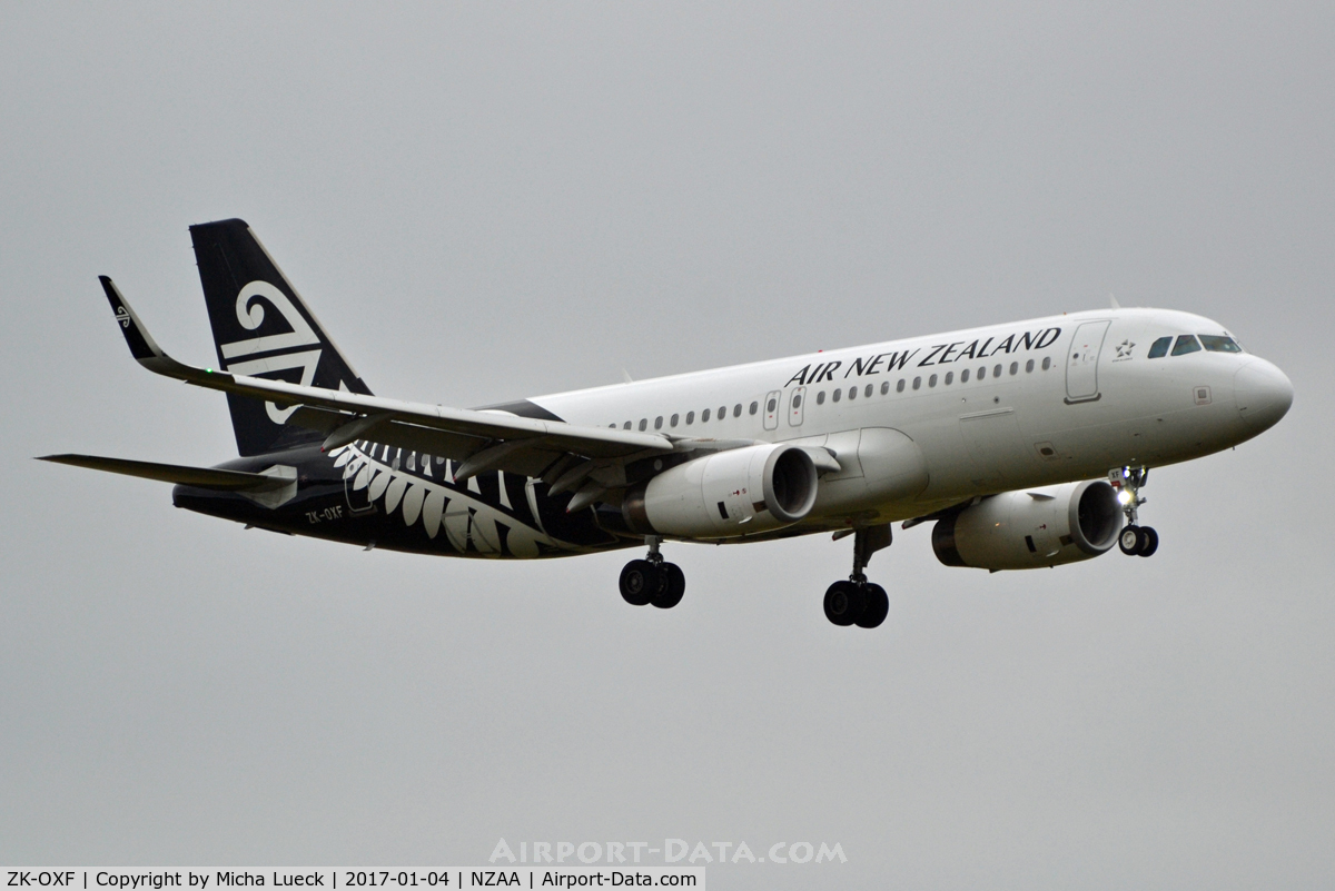 ZK-OXF, 2014 Airbus A320-232 C/N 6182, At Auckland