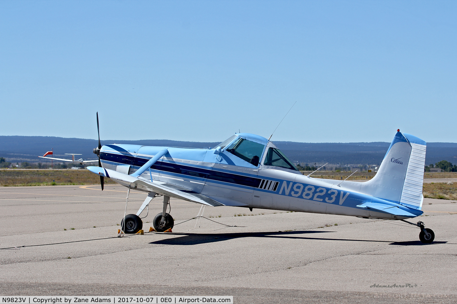 N9823V, 1966 Cessna A188 C/N 188-0073, At Moriarty Airport