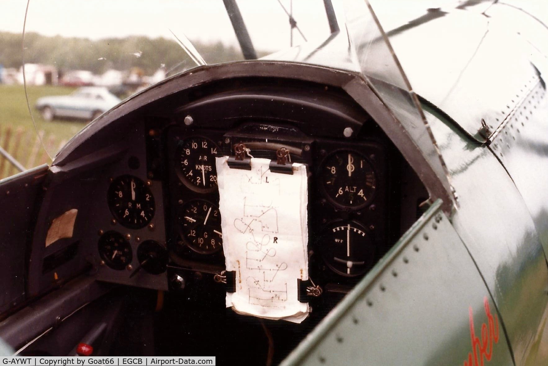 G-AYWT, 1949 Stampe-Vertongen SV-4C C/N 1111, Pilot's display schematic