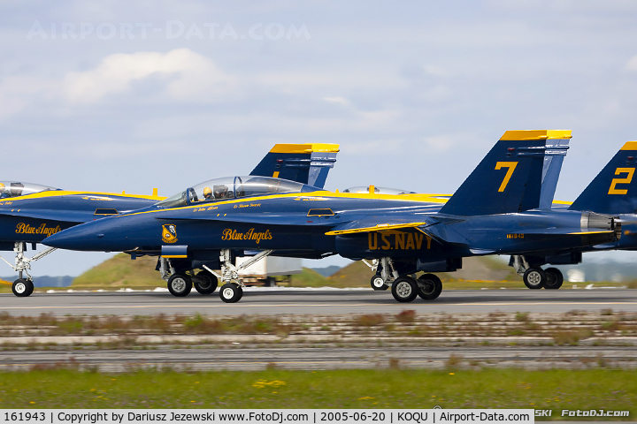 161943, McDonnell Douglas F/A-18B Hornet C/N 0150, F/A-18A Hornet 161943 C/N 0150 from Blue Angels Demo Team  NAS Pensacola, FL