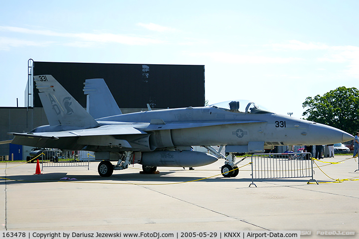 163478, 1988 McDonnell Douglas F/A-18C Hornet C/N 0708, F/A-18D Hornet 163478 AD-331 from VFA-106 