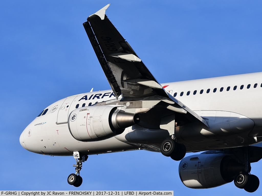 F-GRHG, 1999 Airbus A319-111 C/N 1036, AF6254 from Paris Orly