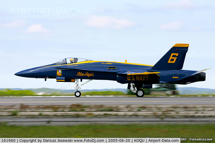 161960, McDonnell Douglas F/A-18A Hornet C/N 0172/A134, F/A-18A Hornet 161960 C/N 0172 from Blue Angels Demo Team  NAS Pensacola, FL