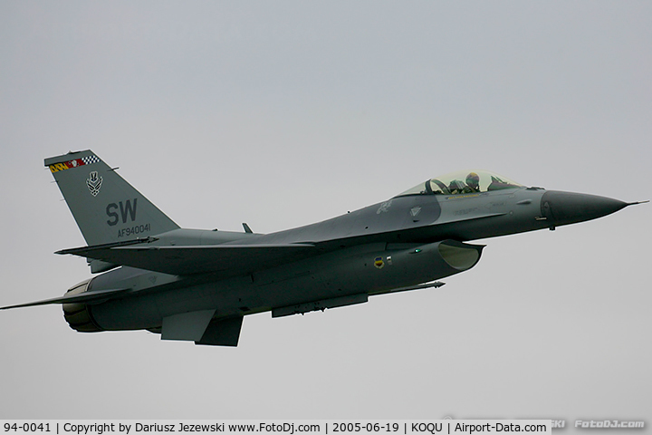 94-0041, 1994 General Dynamics F-16CM Fighting Falcon C/N CC-193, F-16CJ Fighting Falcon 94-0041 SW from 77th FS 
