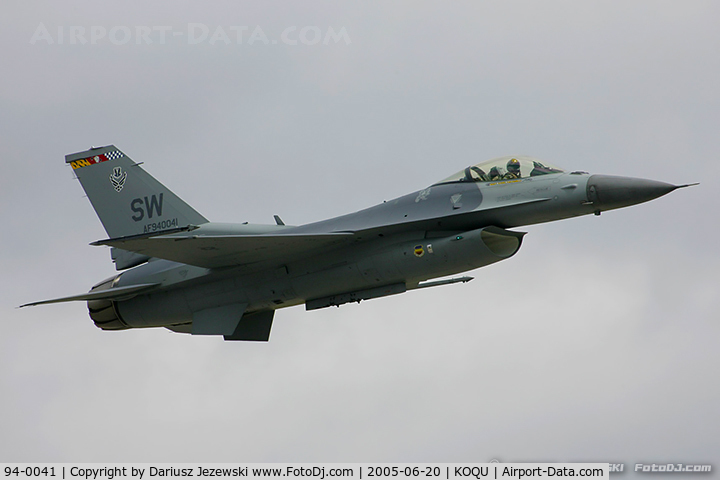 94-0041, 1994 General Dynamics F-16CM Fighting Falcon C/N CC-193, F-16CJ Fighting Falcon 94-0041 SW from 77th FS 