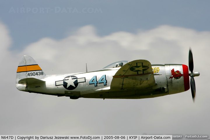 N647D, 1944 Republic P-47D Thunderbolt C/N 8955583, Republic P-47D Thunderbolt 