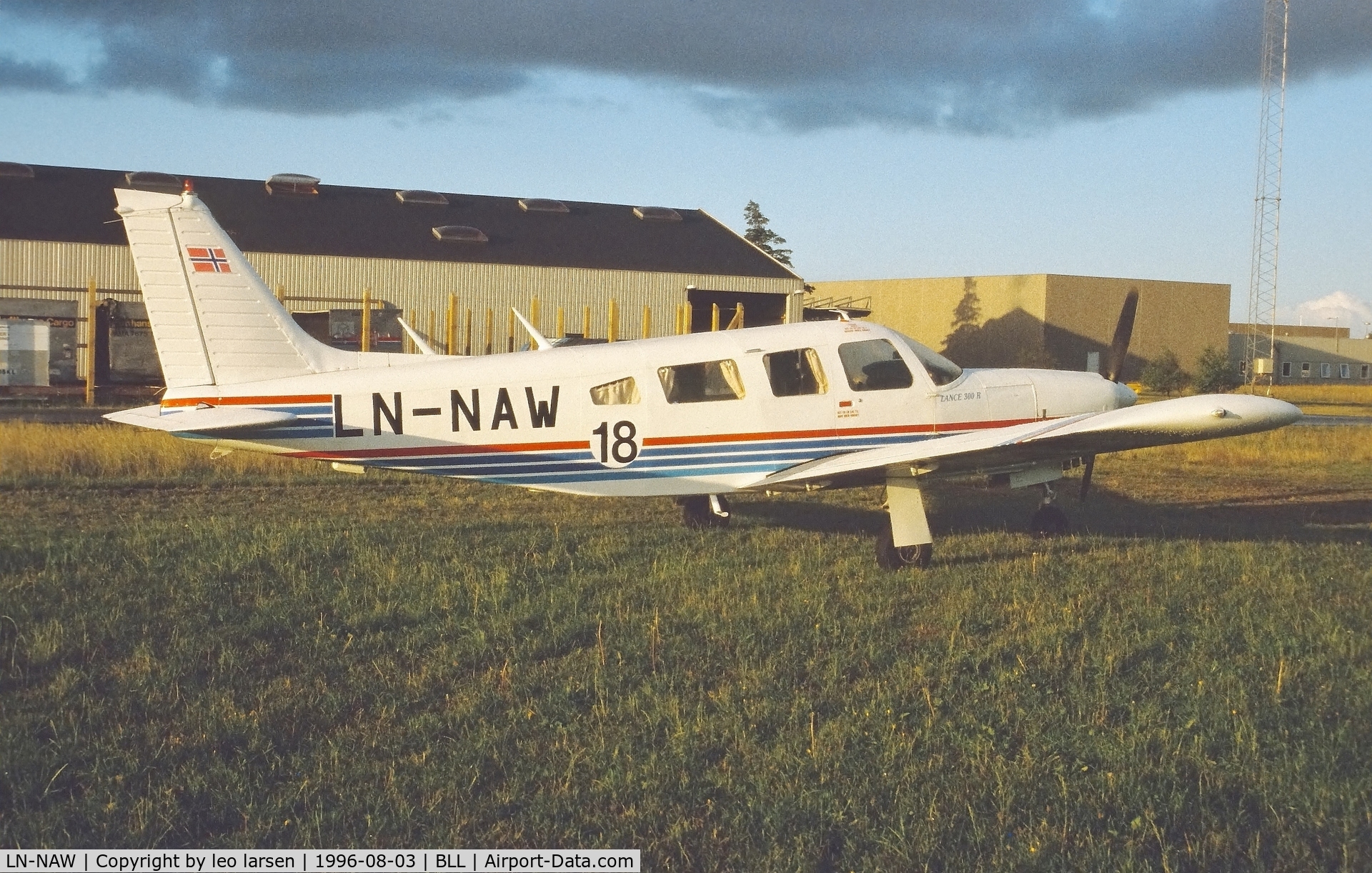 LN-NAW, 1977 Piper PA-32R Lance 3000 C/N 32R-7780281, Billund 3.8.1996.Crashed Bjorli Airport Oppland Norway.25.7.1997