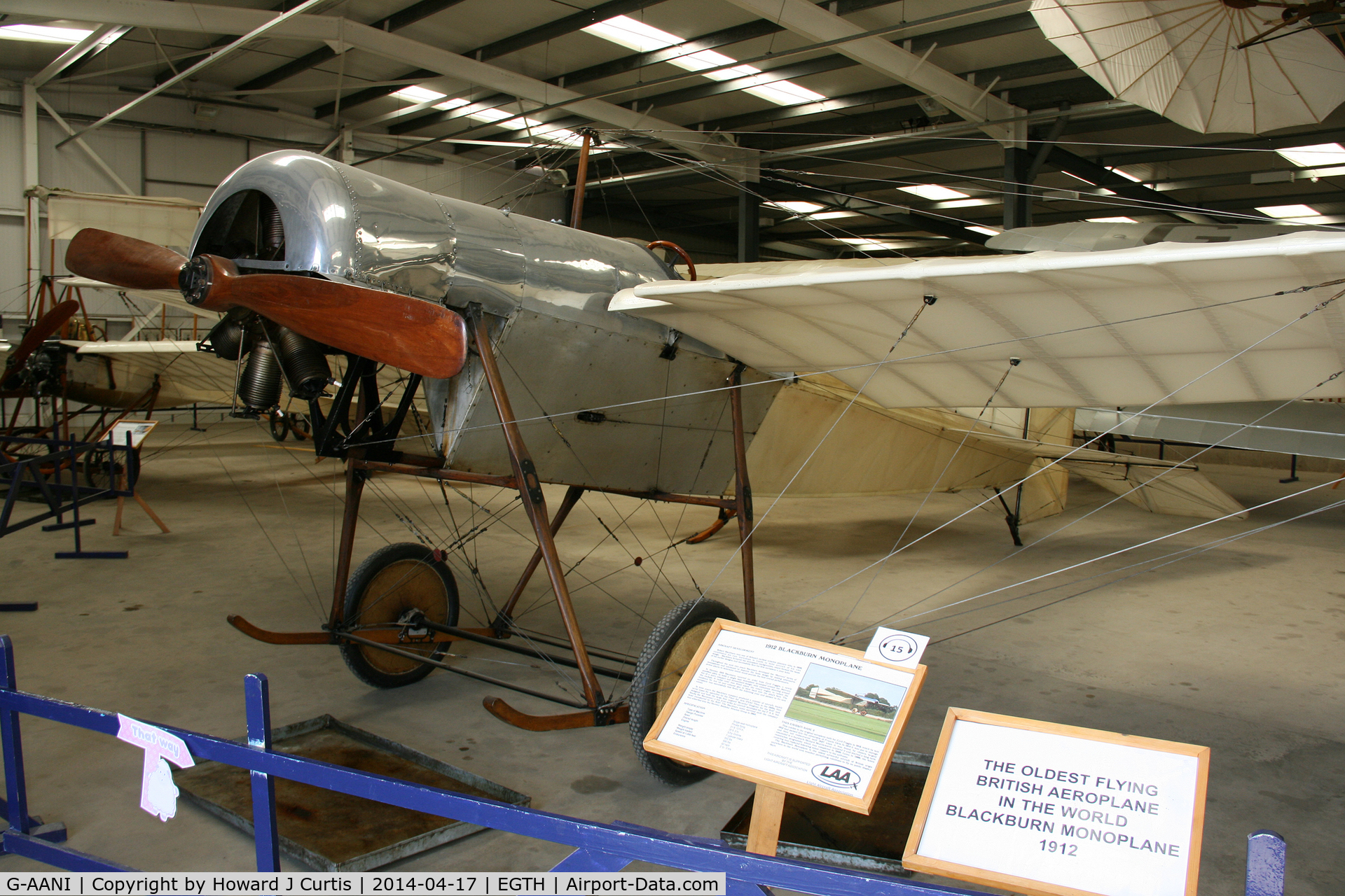 G-AANI, 1912 Blackburn Monoplane C/N 9, Shuttleworth Trust. Oldest flying British built aeroplane.