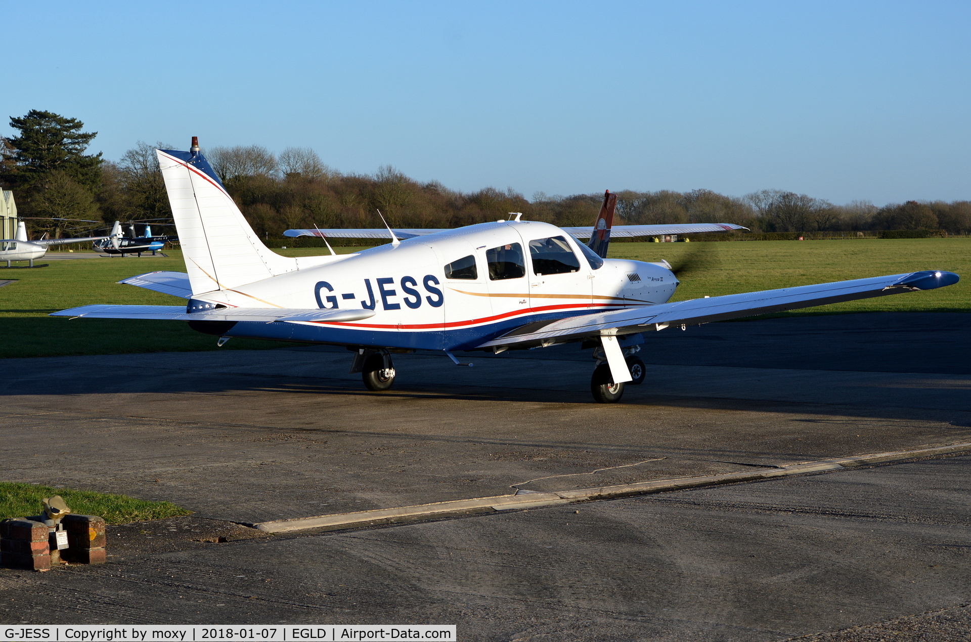 G-JESS, 1978 Piper PA-28R-201T Cherokee Arrow III C/N 28R-7803334, Piper PA-28R-201T Turbo Cherokee Arrow III at Denham.