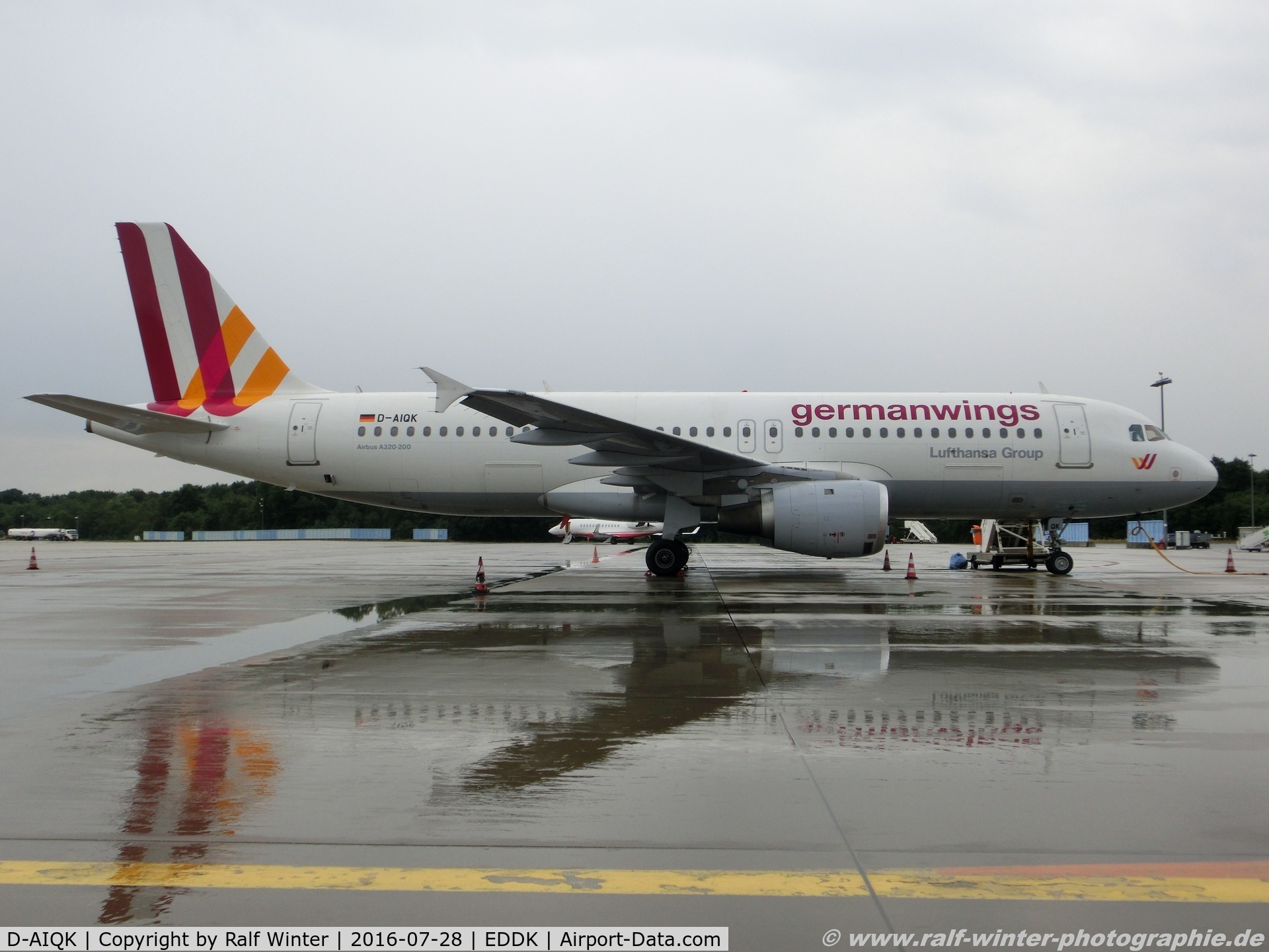 D-AIQK, 1991 Airbus A320-211 C/N 0218, Airbus A320-211 - 4U GWI - Germanwings ex. Lufthansa 'Rostock' - 218 - D-AIQK - 28.07.2016 - CGN