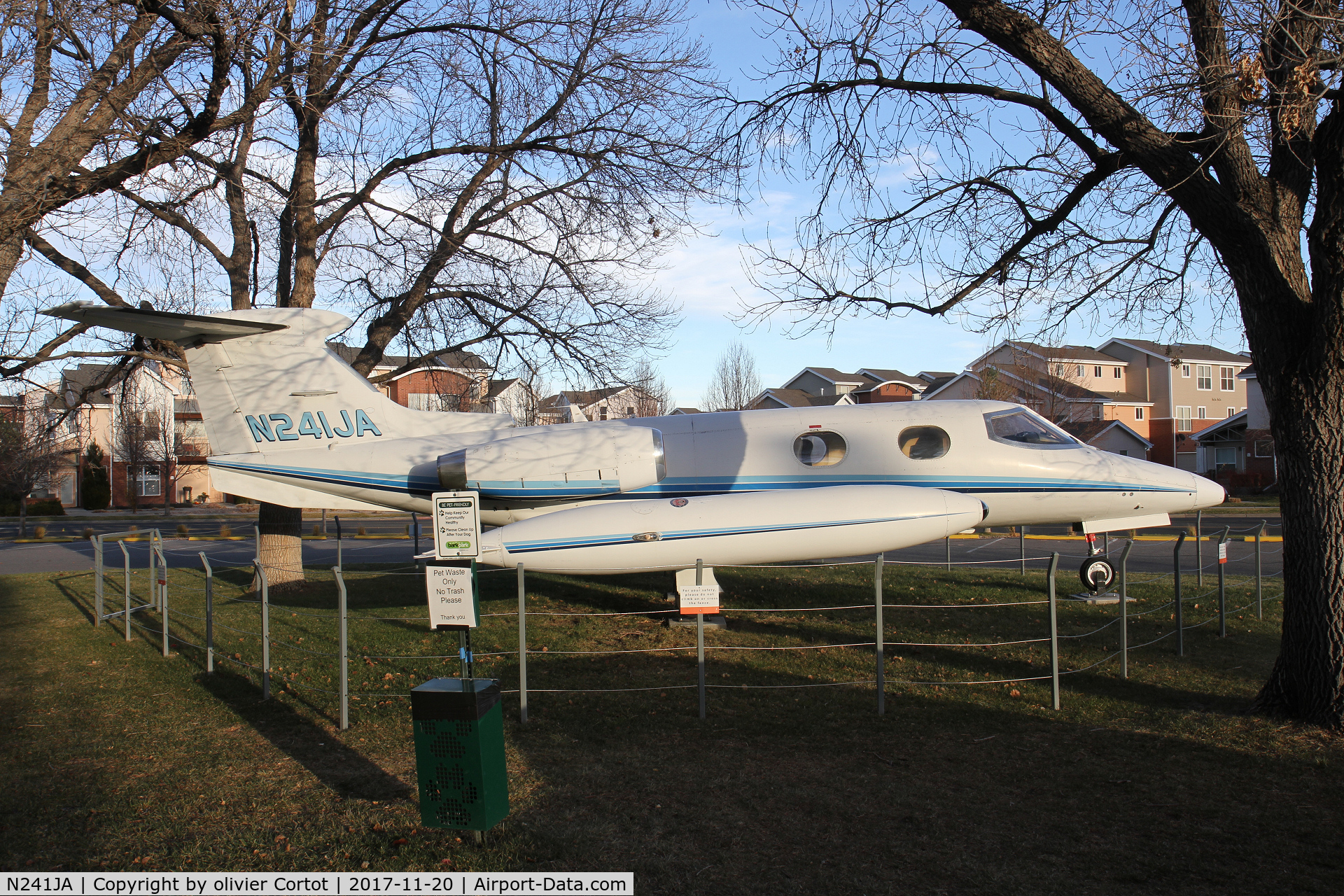 N241JA, 1966 Learjet 24 C/N 131, near the museum