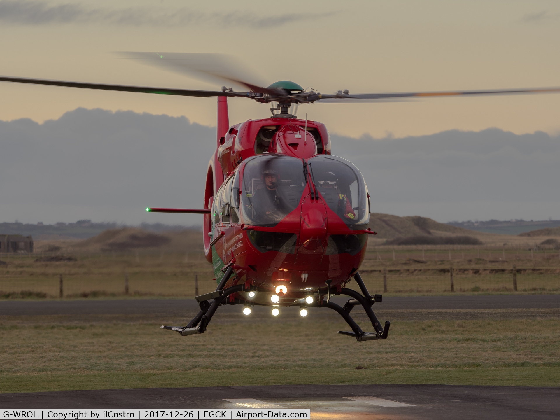 G-WROL, 2016 Airbus Helicopters H-145 (BK-117D-2) C/N 20115, approaching @ Gaernarfon Airport