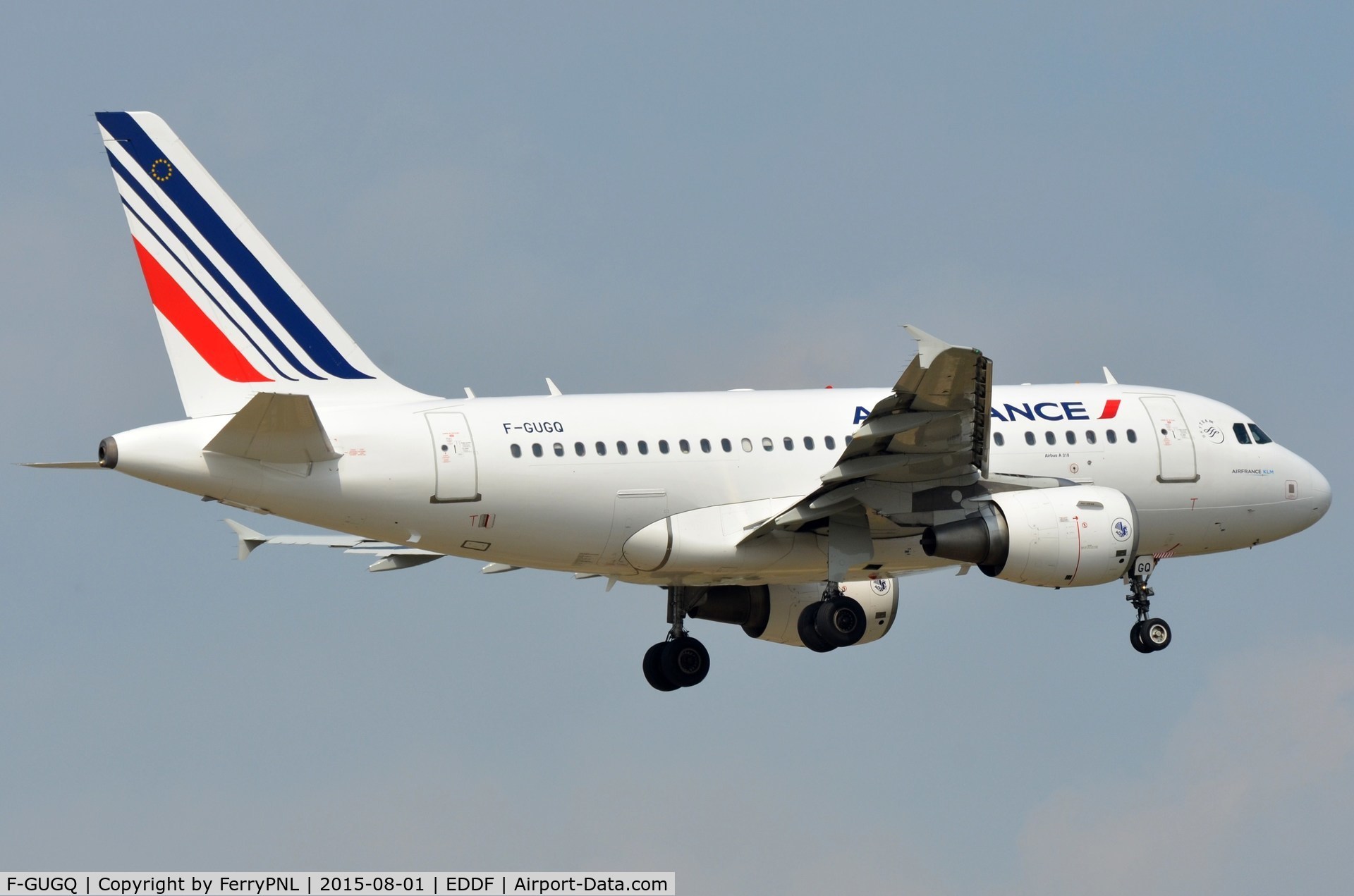 F-GUGQ, 2006 Airbus A318-111 C/N 2972, Air France A318 landing in FRA