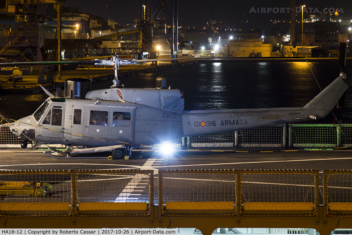 HA18-12, Agusta AB212 ASW C/N 5567, Valletta Port