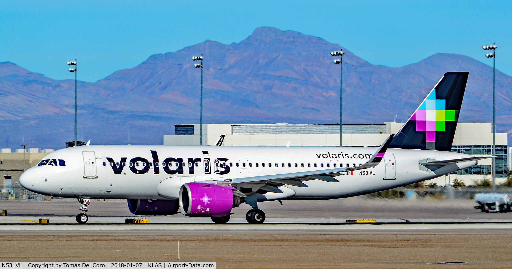 N531VL, 2017 Airbus A320-271N C/N 7626, N531VL Volaris Airbus A320-271N s/n 7626 - Airbus A320neo 
Las Vegas - McCarran International (LAS / KLAS)
USA - Nevada, January 7, 2018
Photo: Tomás Del Coro