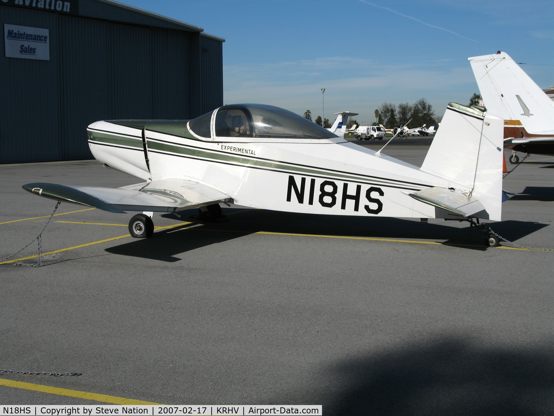N18HS, 1978 Thorp T-18 Tiger C/N 486, Locally-based 1978 Thorp T-18 @ Reid-Hillview Airport (San Jose), CA (registration now expired)