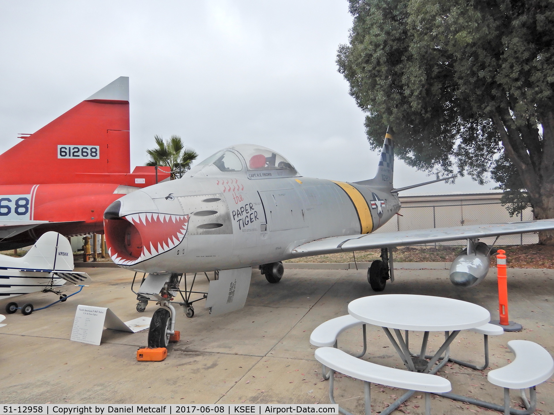 51-12958, 1951 North American F-86F Sabre C/N 172-249, San Diego Air & Space Museum (Gillespie Field Annex)
