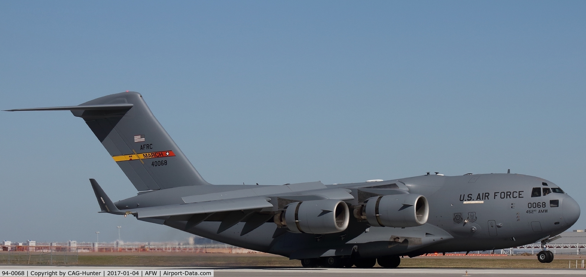 94-0068, 1994 McDonnell Douglas C-17A Globemaster III C/N 50028/F-27, Taken at AFW Fort Worth, Texas