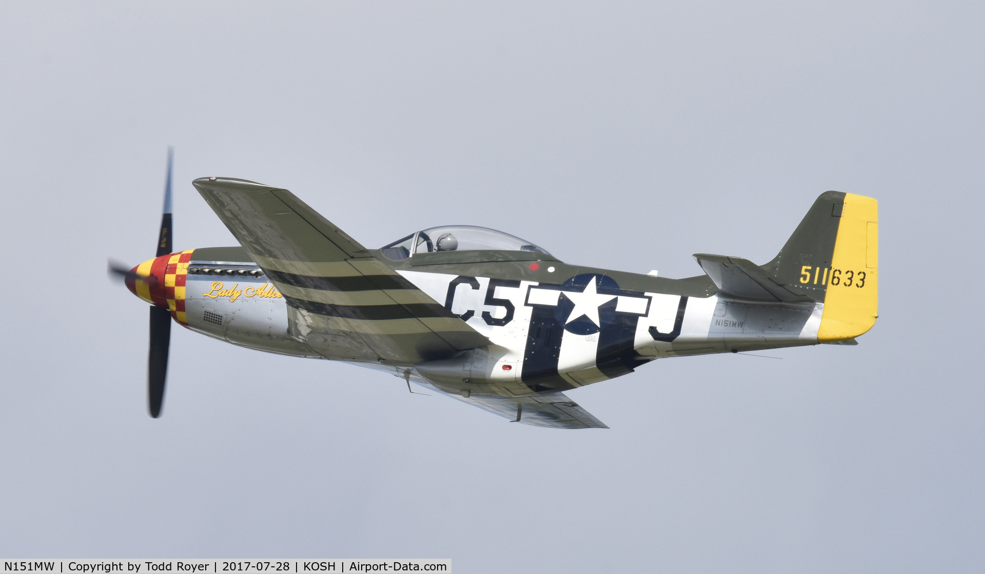 N151MW, 1945 North American P-51D Mustang C/N 124-48386, Airventure 2017