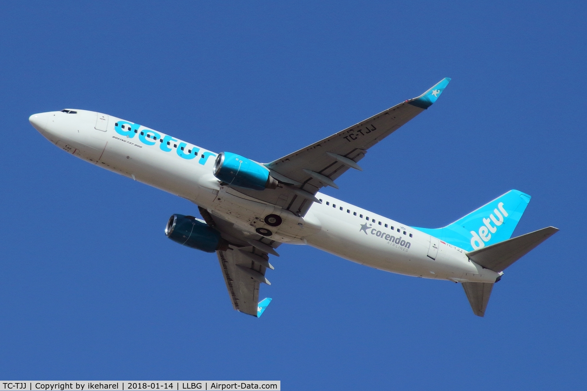 TC-TJJ, 2000 Boeing 737-8S3 C/N 29247, Detur flight for Corendon  to Antalya, duration 1h13m.