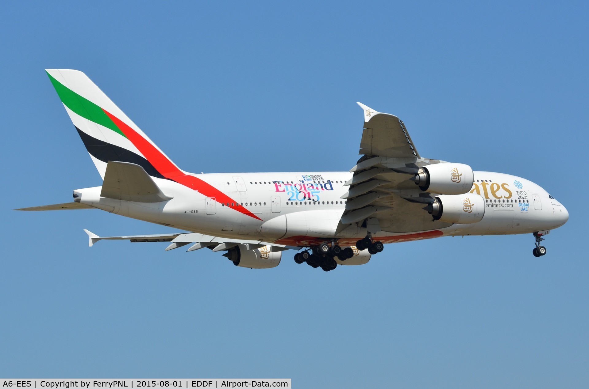 A6-EES, 2013 Airbus A380-861 C/N 140, Emirates A388 landing in FRA