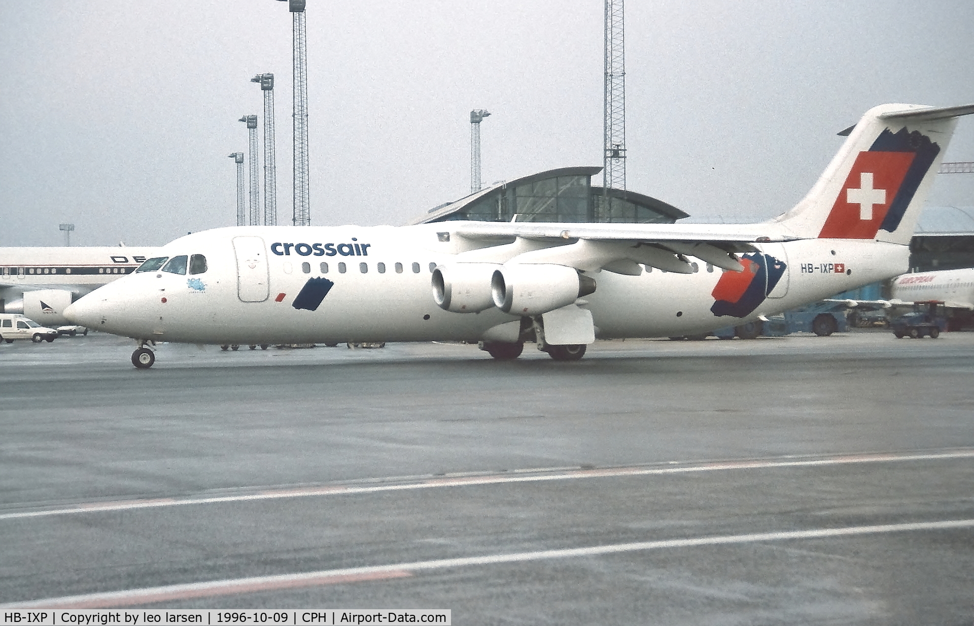 HB-IXP, 1996 British Aerospace Avro 146-RJ100 C/N E3283, Copenhagen 9.10.1996