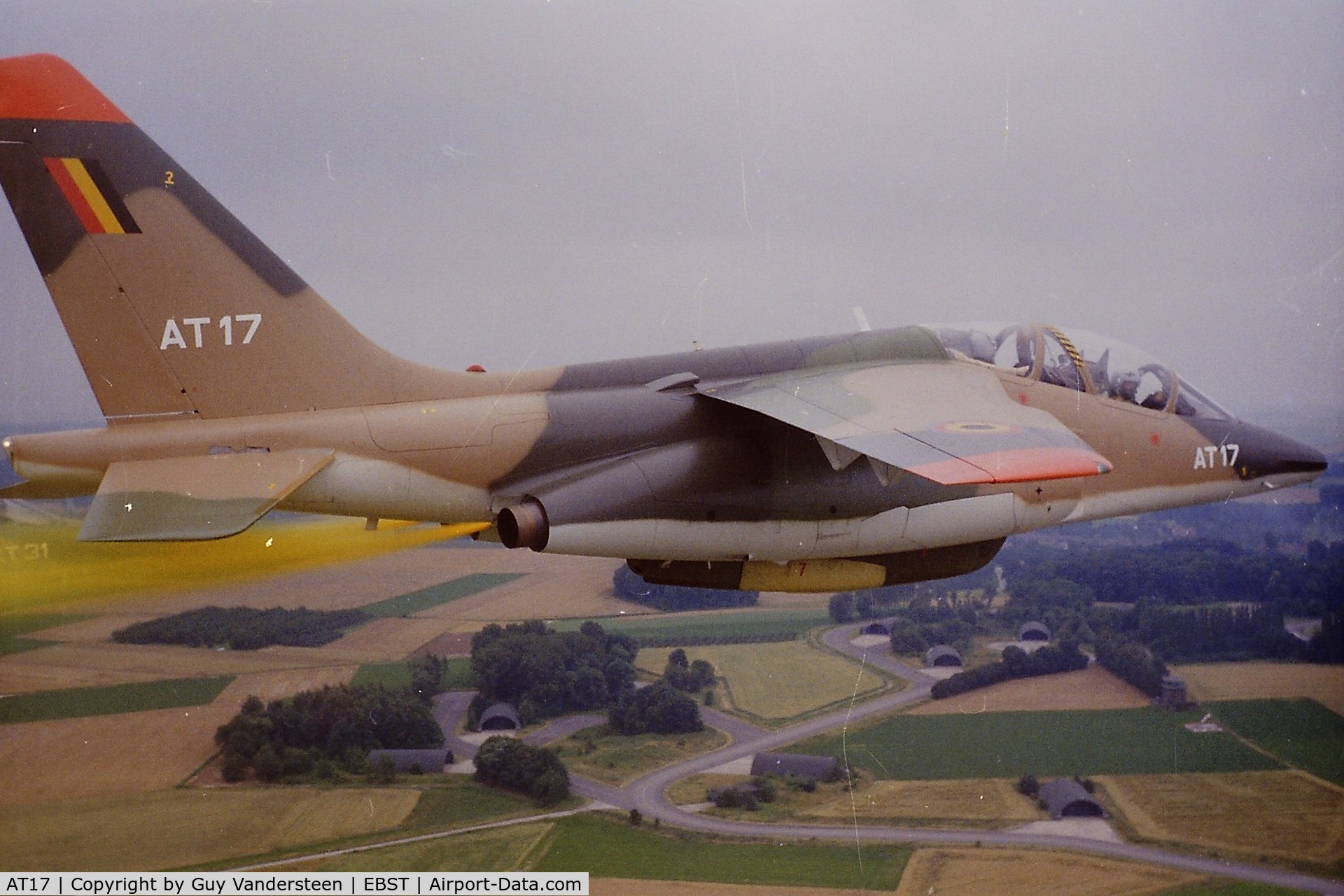 AT17, 1979 Dassault-Dornier Alpha Jet 1B C/N B17/1061, Smoke trials @EBST