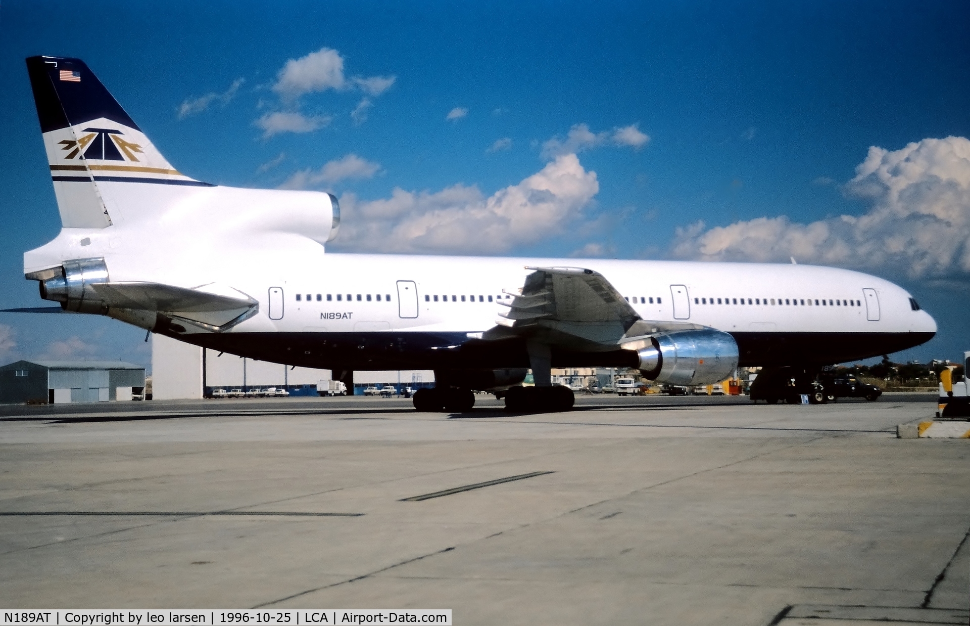 N189AT, 1974 Lockheed L-1011-385-1 TriStar 1 C/N 193C-1081, Larnaca 25.10.1996