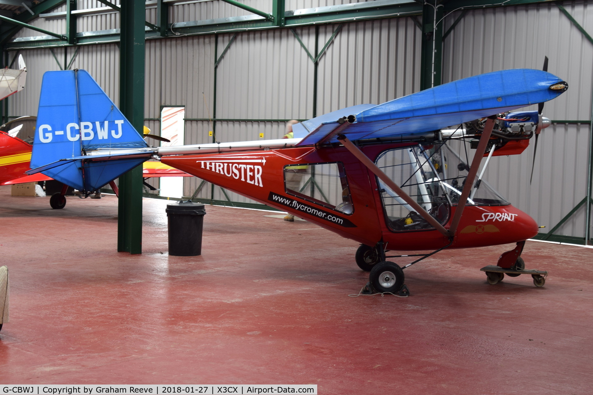 G-CBWJ, 2002 Thruster T600N 450 C/N 0092-T600N-069, Parked at Northrepps.