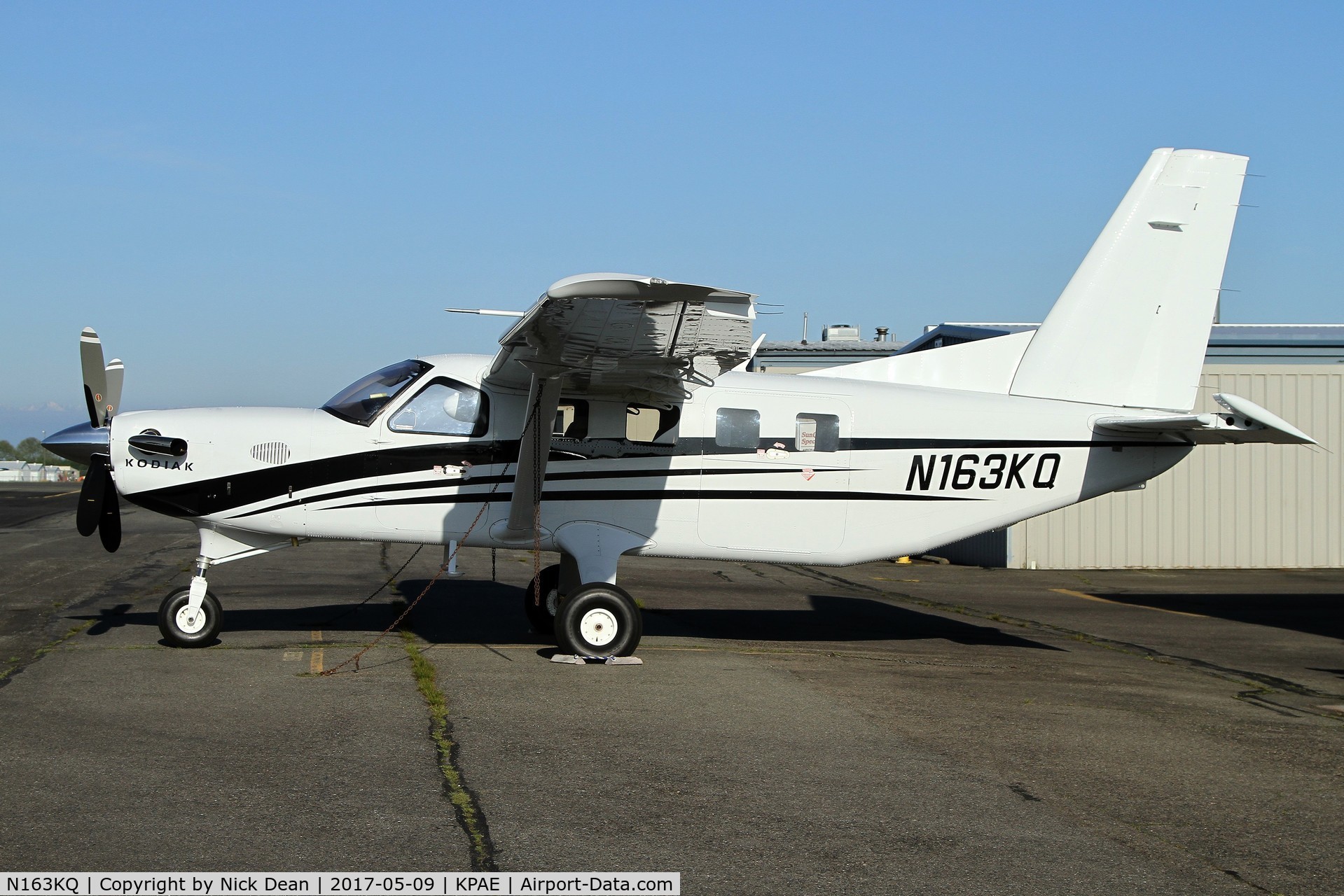 N163KQ, 2015 Quest Kodiak 100 C/N 100-0163, PAE/KPAE sitting outside the paint shop