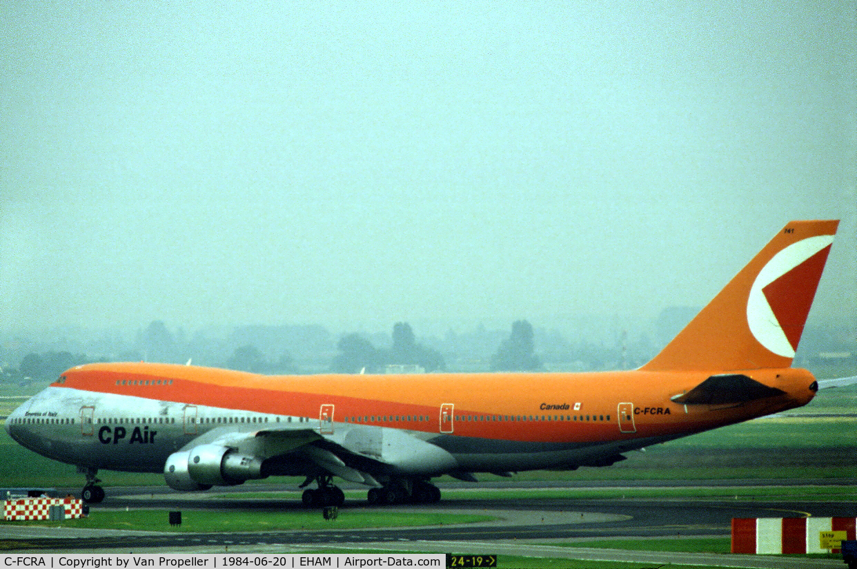 C-FCRA, 1973 Boeing 747-217B C/N 20801, CP Air Boeing 747-217B 