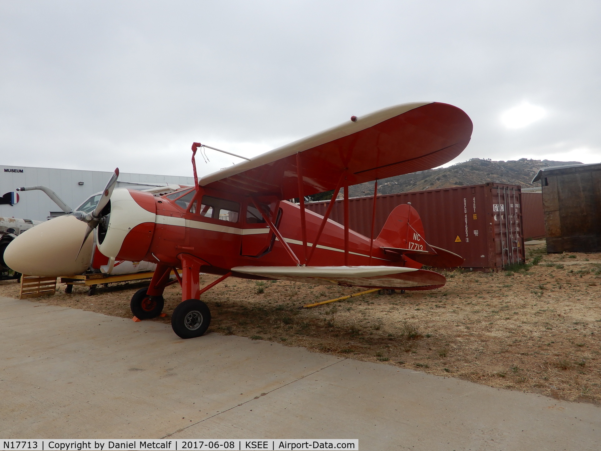 N17713, 1937 Waco YKS-7 C/N 4625, San Diego Air & Space Museum (Gillespie Field Annex)