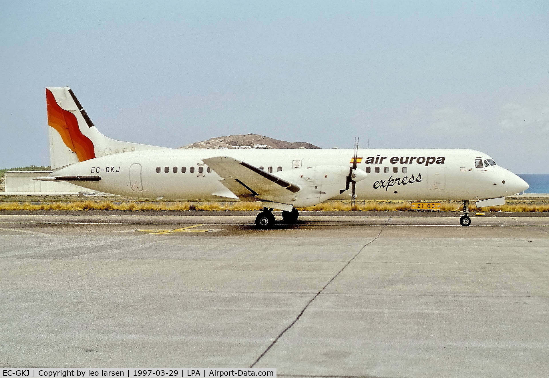 EC-GKJ, 1991 British Aerospace ATP C/N 2038, Las Palmas 29.3.1997
