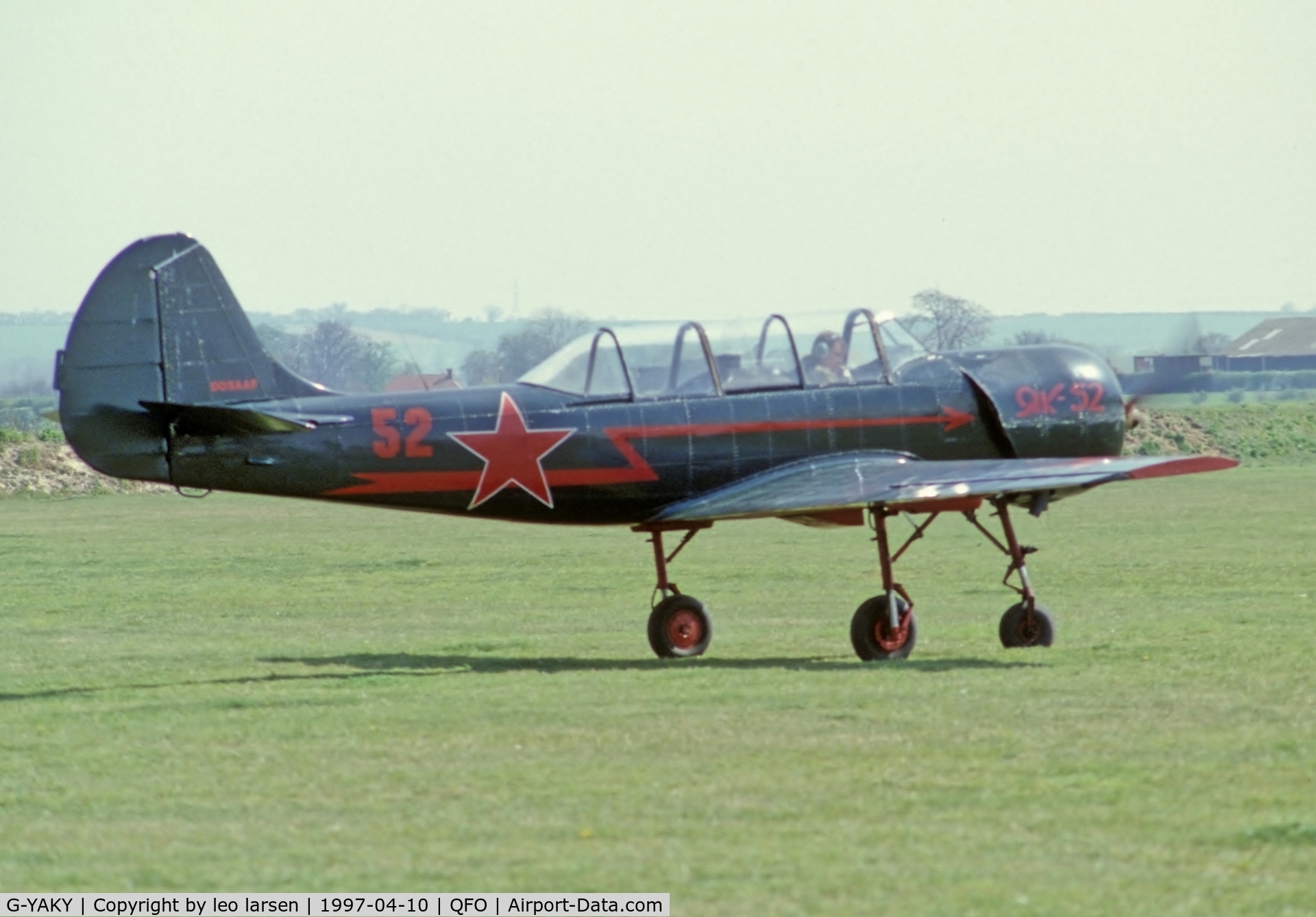 G-YAKY, 1984 Bacau Yak-52 C/N 844109, Duxford Museum 10.4.1997