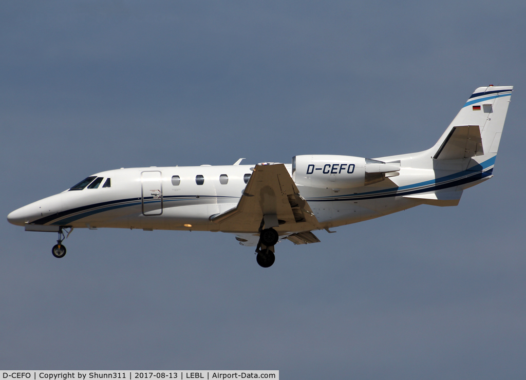 D-CEFO, 2011 Cessna 560XL Citation Excel XLS+ C/N 560-6082, Landing rwy 25R