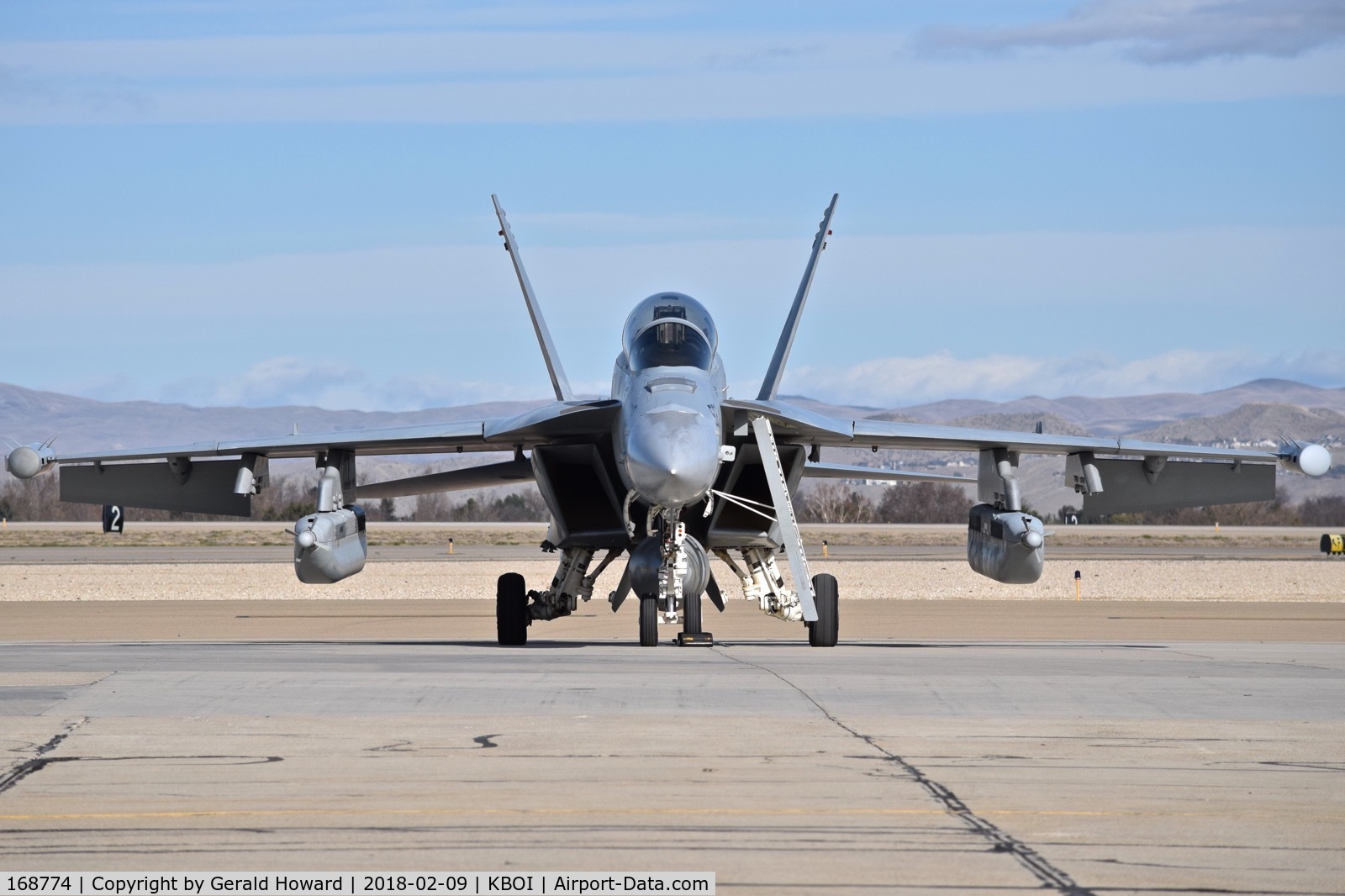 168774, Boeing EA-18G Growler C/N G-88, Parked on the south GA ramp.  VAQ 131 