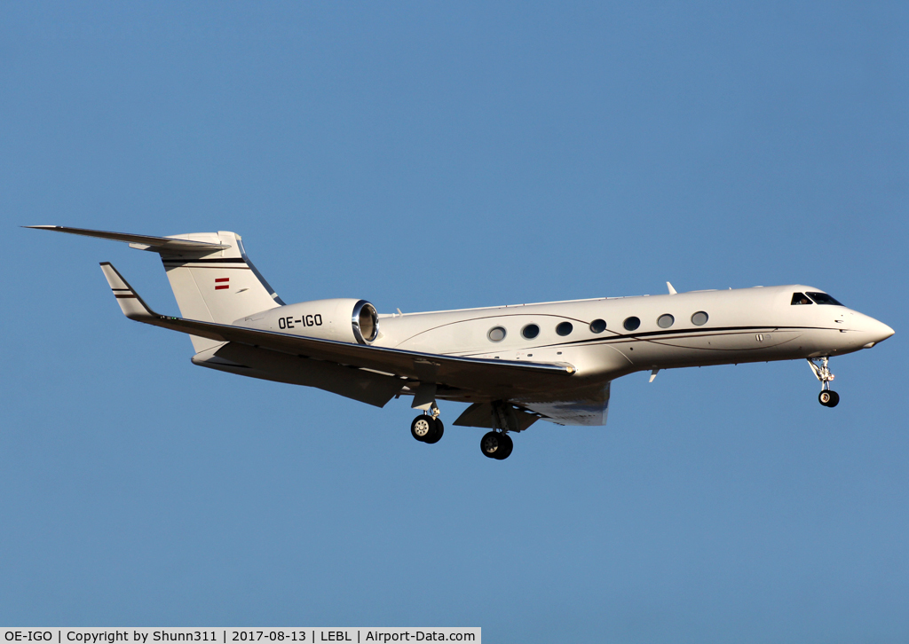 OE-IGO, Gulfstream Aerospace GV-SP (G550) C/N 5434, Landing rwy 25R