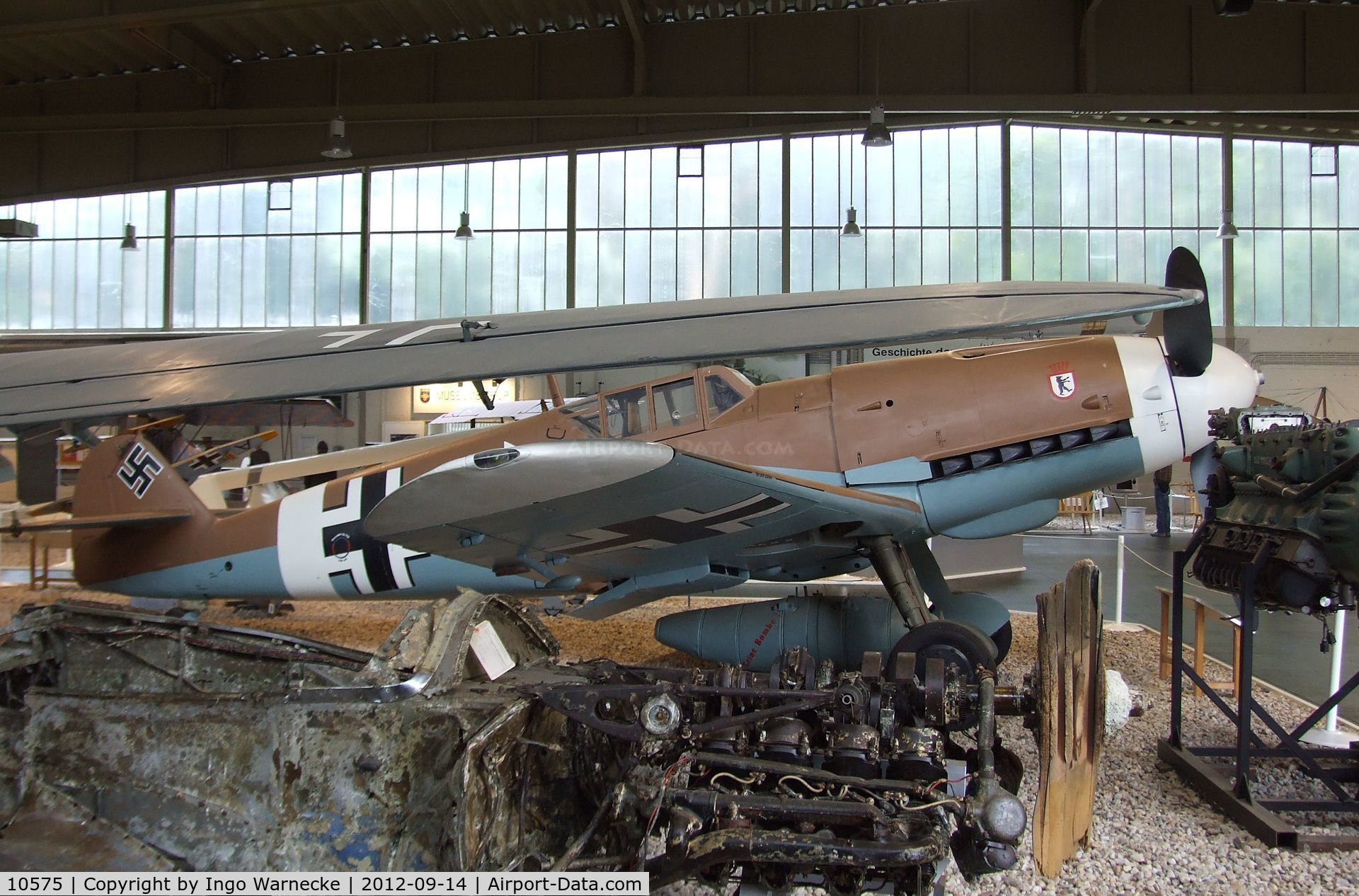 10575, Messerschmitt Bf-109G-2 C/N Not found 10575, Messerschmitt Bf 109G-2 at the Luftwaffenmuseum, Berlin-Gatow